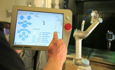 Universal Robot being programmed with software update