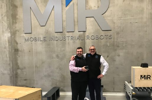 Ross Lacy and Vince Harper from RARUK Automation at MiR Mobile Industrial Robots